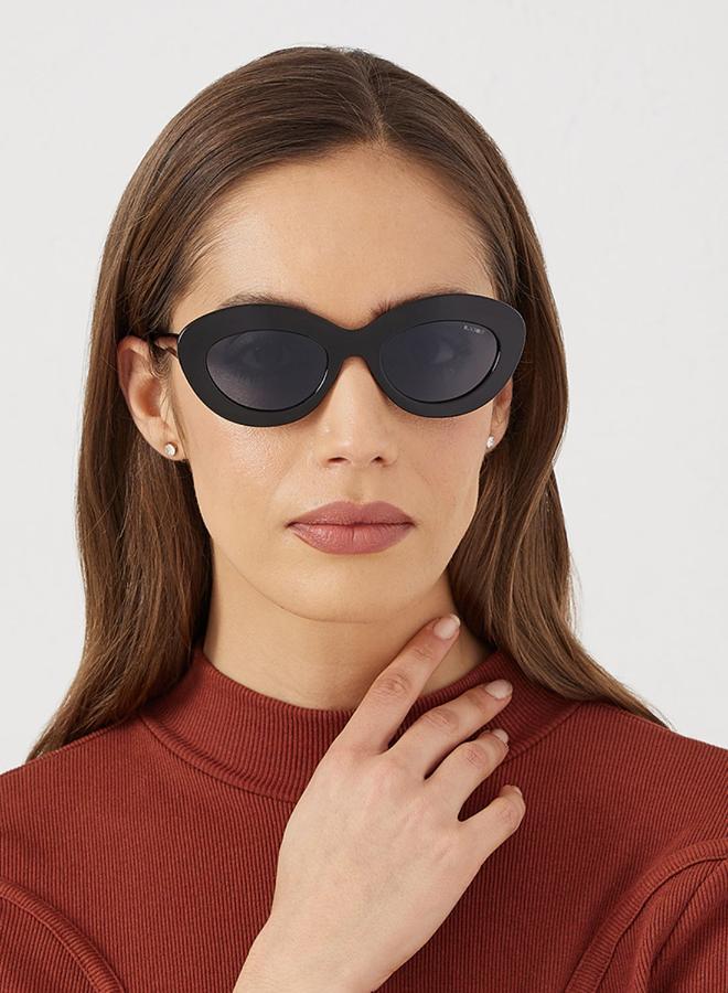 Blackout Rosie,Women Sunglasses, Oval Sunglasses, UV Protection: UV400 (Black,Black) - Image 4