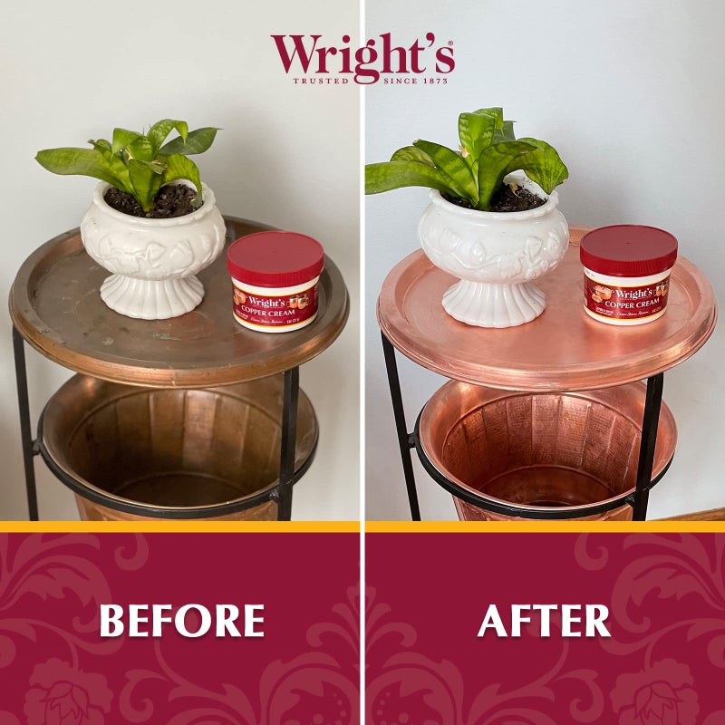 Wright's by Weiman Cream Copper and Brass Cleaner - Gently Cleans and Removes Tarnish without Scratching, Polishing Cloth Included - Image 3