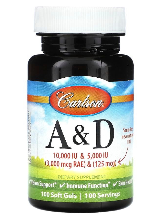 Vitamin A & D 100 Soft Gels