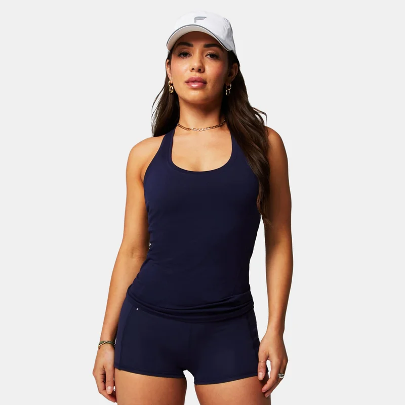 Fabletics توب تانك تدريب ريسر باك فيذر تك+ للنساء
