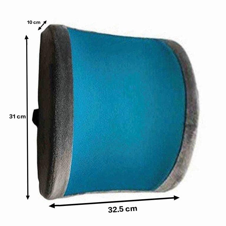 Viaggi Viaggi Orthopedic Lumbar Support Cooling Gel Memory Foam Pillow, Relief for Lower Back Pain, Sciatica Pain Relief - Ideal Backrest Pillow for Computer/Office Chair, Car Seat - Grey  - Image 3