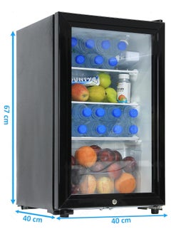 65L Refrigerator with Key Lock Glass Door, AC 220V Beverage Fridge Cooler for Food Drinks Skincare Great for Home Office Hotel - pzsku/Z94FFEA36364720AB2C7BZ/45/_/1702726903/9f289f23-4e12-4f8d-9421-80e47c878d37