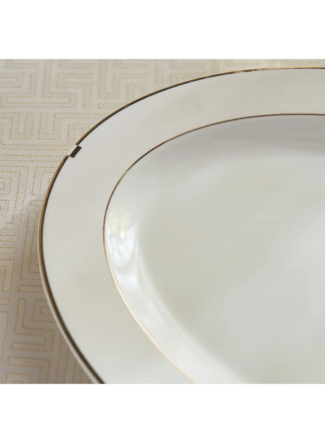 Home Box Gold Rib Serving Platter - 35.5 cm