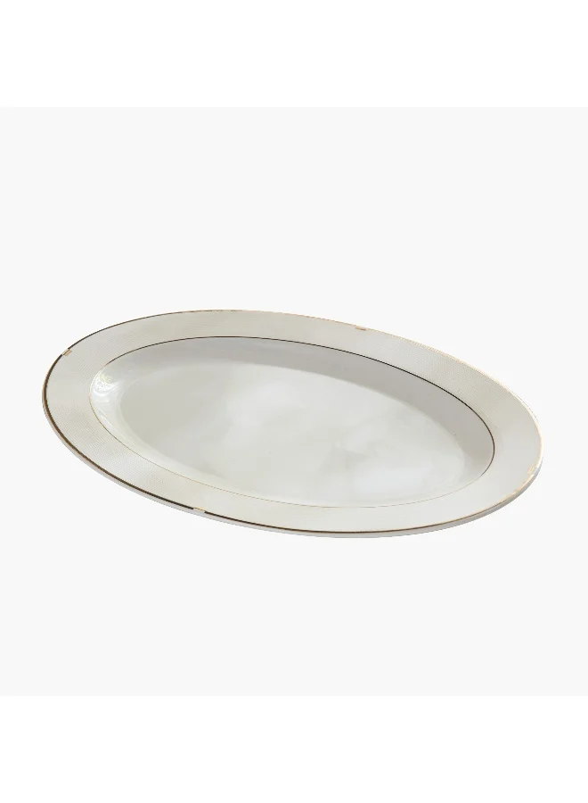 Home Box Gold Rib Serving Platter - 35.5 cm