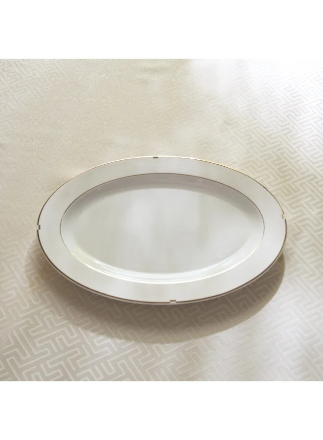 Home Box Gold Rib Serving Platter - 35.5 cm