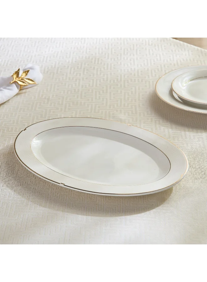Home Box Gold Rib Serving Platter - 35.5 cm