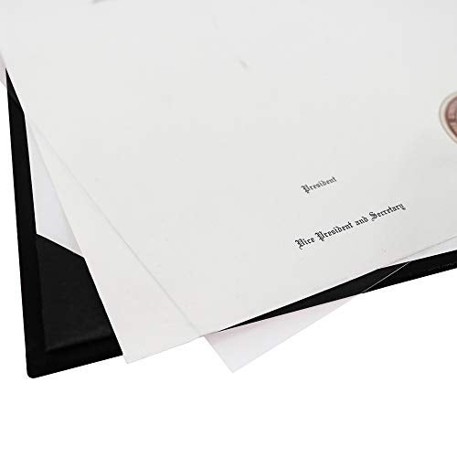 GraduationMall 8.5"x11" Smooth Padded Diploma Cover Certificate Holder Black,1-Pack - Image 5