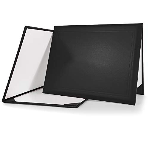 GraduationMall 8.5"x11" Smooth Padded Diploma Cover Certificate Holder Black,1-Pack - Image 1