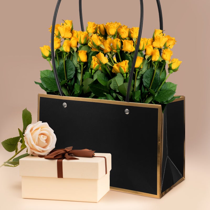 10Pcs Portable Paper Bags Bouquet Wrap Bag Flower Wrapping Bag Florist Supplies - Image 5