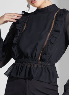 True Decadence High Neck Balloon Sleeve Top  - Image 3