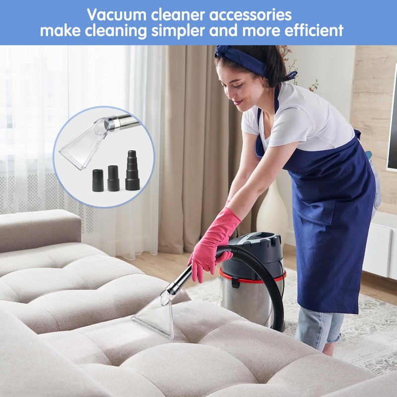 stochastic box Universal Clear Vacuum Extraction Accessory with 1-1/4â€œ,1-7/8â€ and 2-1/2â€ Adapter,Compatible with All Shop Vac Extractor,Wet Dry Vacuum Cleaner Attachments for Upholstery,Carpet Cleaning,Car Detailing - Image 2