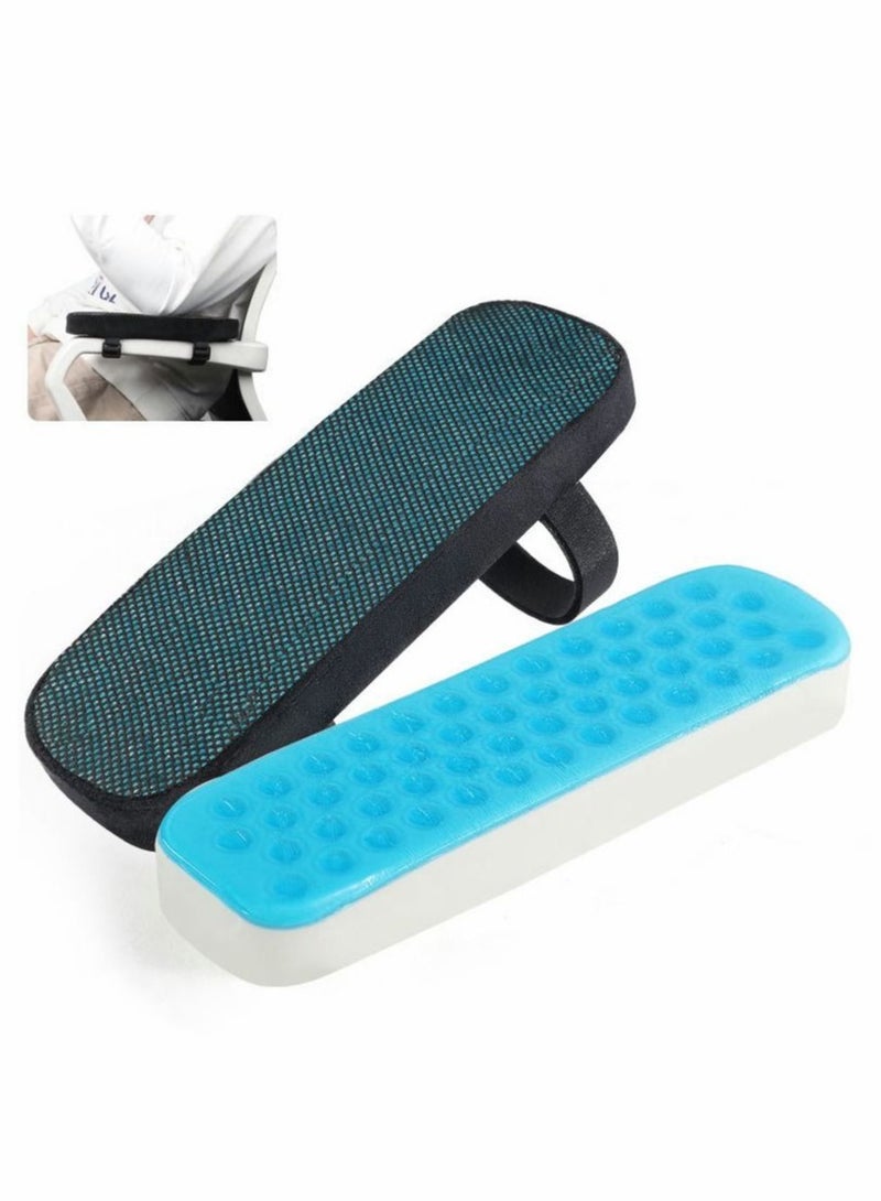 كابتن تيك Memory Foam Armrest Pads, Office Chair armrest Pads with Cooling Gel, Wheelchair armrest Covers, Gaming Chair Arm Cushions Pads, Computer Chair Arm Covers, Desk Chair Elbow Pillow (2 Pack) KSA | Riyad - Image 1