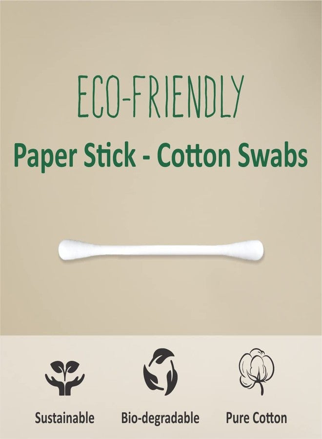 TULIPS Premium Cotton Ear Buds/Swabs (pack of 2) with White PAPER Sticks (200/400 Tips) in a Jar with fliptop cap - Image 3