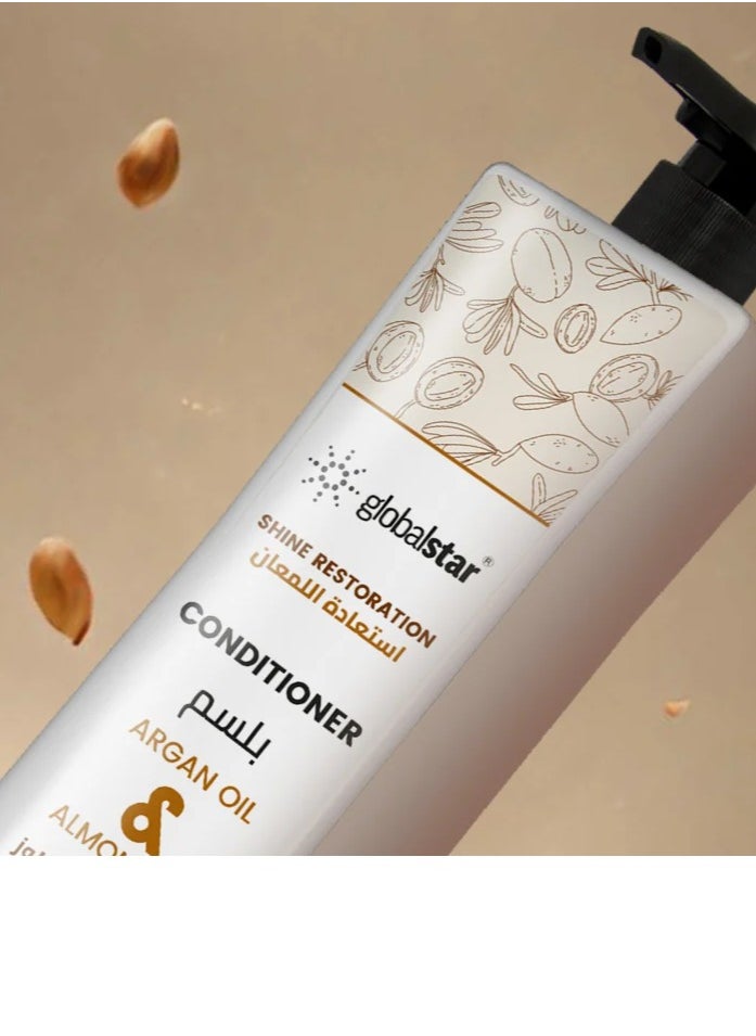 globalstar - Globalstar Argan & Almond Oil Hair Conditioner– 1000ml | Deep Moisturizing & Nourishing Formula - Image 1