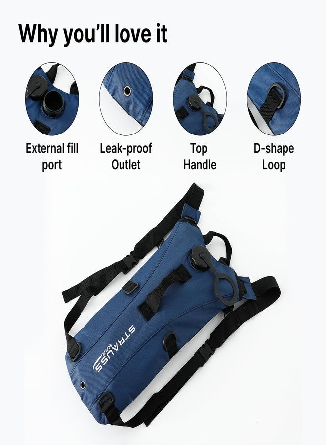 STRAUSS Hydration Bag for Bike | Multi-Compartment | 3L Water Pouch for Trekking | 600D Waterproof Fabric Bag for Camping | Riding Backpack for Bikers | Hydration Bag with Bladder | Unisex Backpack - Image 2