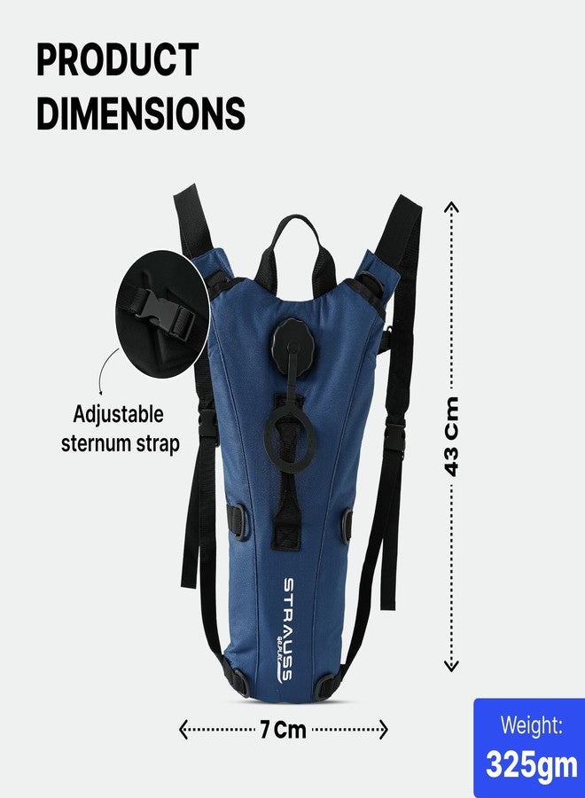 STRAUSS Hydration Bag for Bike | Multi-Compartment | 3L Water Pouch for Trekking | 600D Waterproof Fabric Bag for Camping | Riding Backpack for Bikers | Hydration Bag with Bladder | Unisex Backpack - Image 5