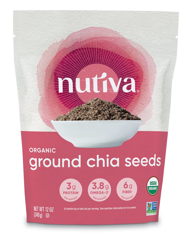 Nutiva Organic Premium Raw Ground Chia Seeds, 12 Ounce, USDA Organic, Non-GMO, Whole 30 Approved, Vegan, Gluten-Free & Keto, Nutrient-Dense Seeds with 3g Plant Protein & 5g Fiber for Salads, Yogurt & Smoothies - Image 1