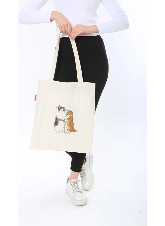 باجهاشتاج Tailor Cat Printed Cloth Bag