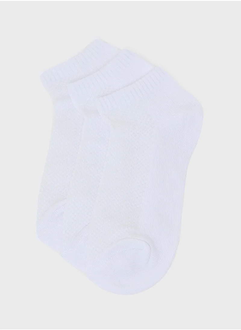 سفنتي فايف بيسيكس Pack Of 3 Ankle Socks