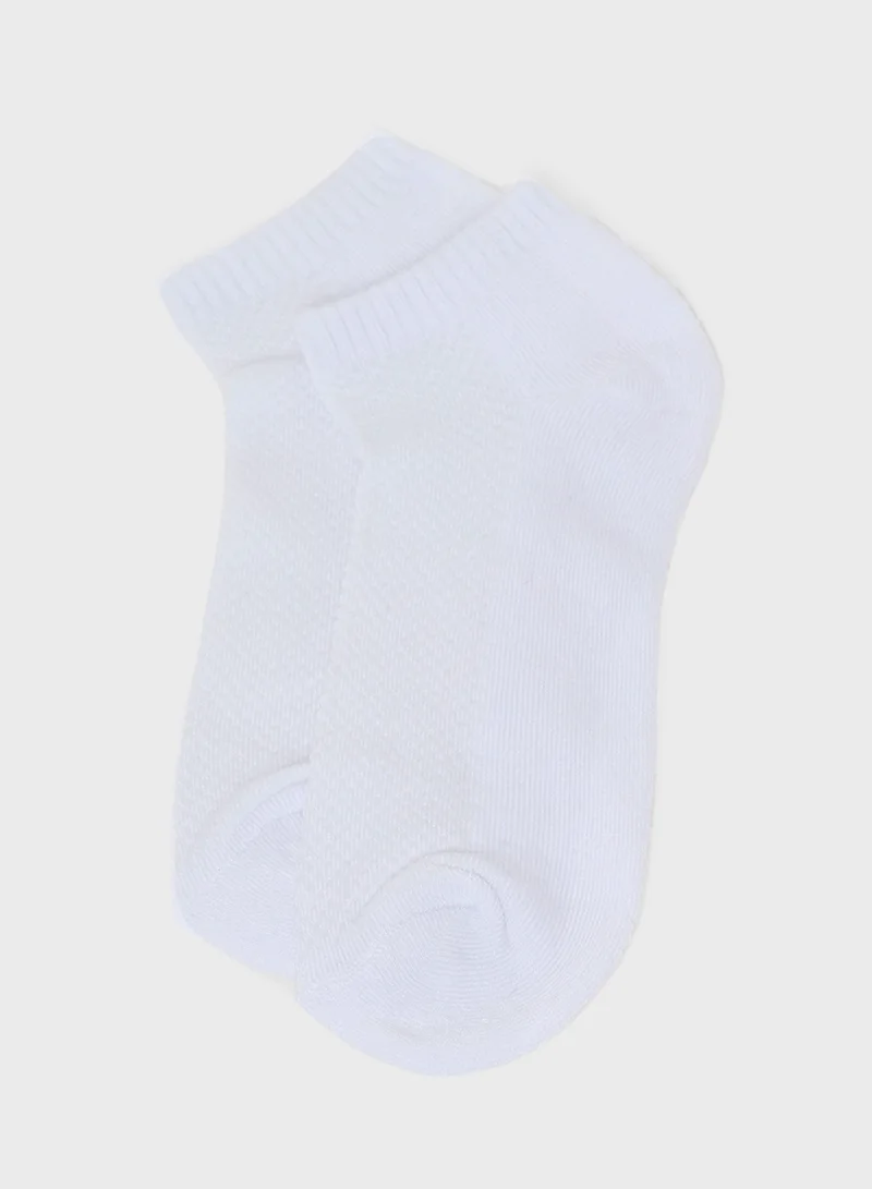 Seventy Five Basics Pack Of 3 Ankle Socks