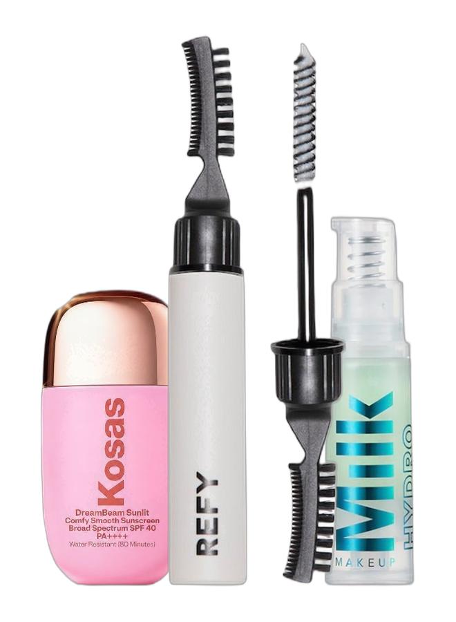 ريفي مجموعة REFY وKosas وMilk Makeup لتحضير وإكمال المكياج – برايمر + واقي شمس SPF 40 + جل حواجب | 3 قطع - Image 1