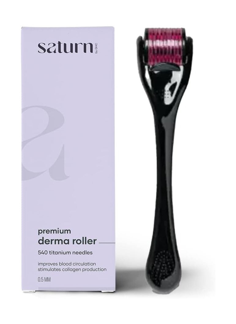 Saturn by GHC Premium Derma Roller for Hair Growth, Activates Hair Follicles, 0.5mm 540 Micro Needles, Pack of 1 