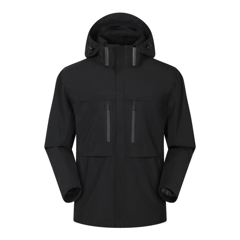 Silver Fox Velvet Three-In-One Charge Clothes Printing Logo Plus Velvet Jacket Mountaineering Suit Windproof Waterproof Jacket Embroidery - Image 5