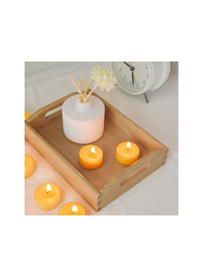 The Bros Natural Yellow Beeswax Tealight Candles - 12pcs - Organic Candle Natural Scent Smokeless Clean Burning - Image 3