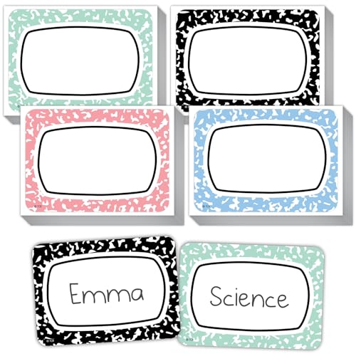 Teacher Created Resources Cool for School Composition Name TagsLabels MultiPack TCR9320 - Image 1