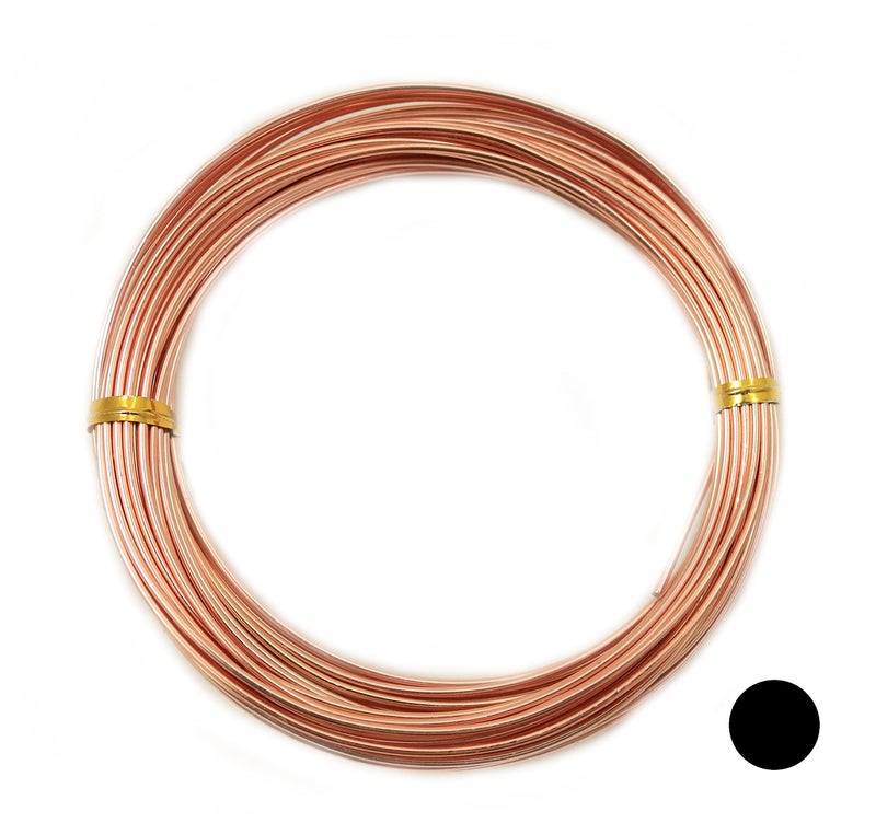 Craft Wire 18 Gauge, 99.9% Pure Copper Wire (Round) Half Hard CDA #110 Made in USA - 25FT by CRAFT WIRE - Image 1