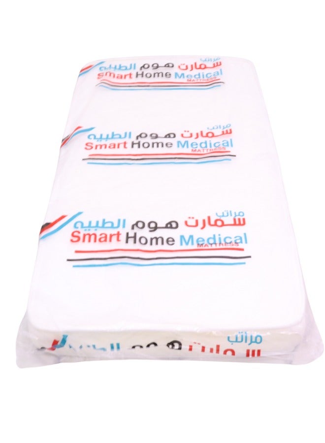 سمارت هوم مرتبة إسفنجية طبية لسرير الطفل بتصميم زهور، مرتبة متينة عالية الجودة للأطفال - Image 1