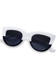 Joopin Stylish Oversized Cat Eye Sunglasses Polarized Trendy White Black Cateye Shades For Women Uv Protection Retro Rounded Cat Sun Glasses Shady Rays Sunnies For Sensitive Eyes Driving Fishing  - Image 2