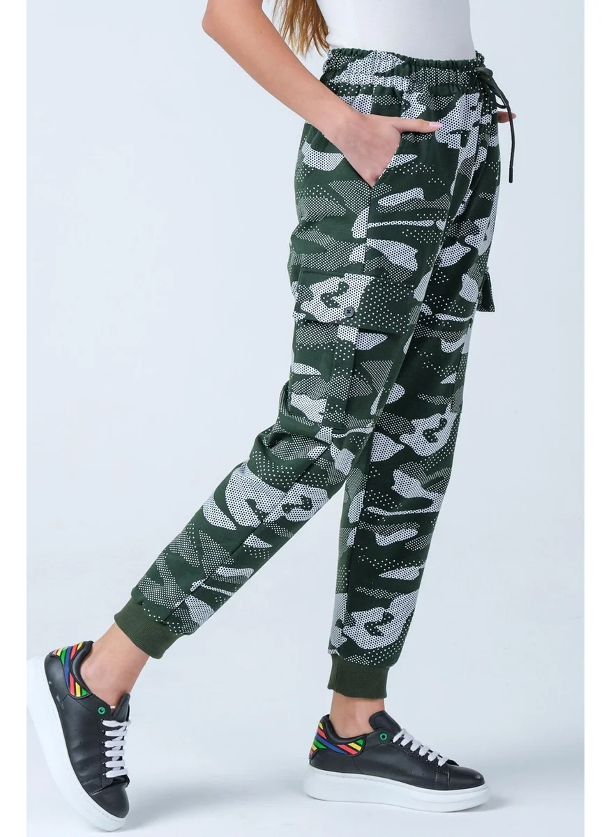 الكسندر جاردي Camouflage Patterned Pocketed Sweatpants (E21-72102)