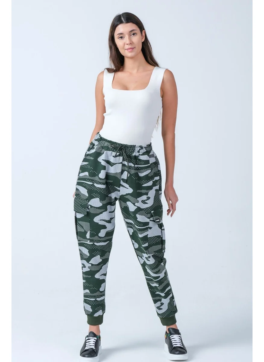 الكسندر جاردي Camouflage Patterned Pocketed Sweatpants (E21-72102)