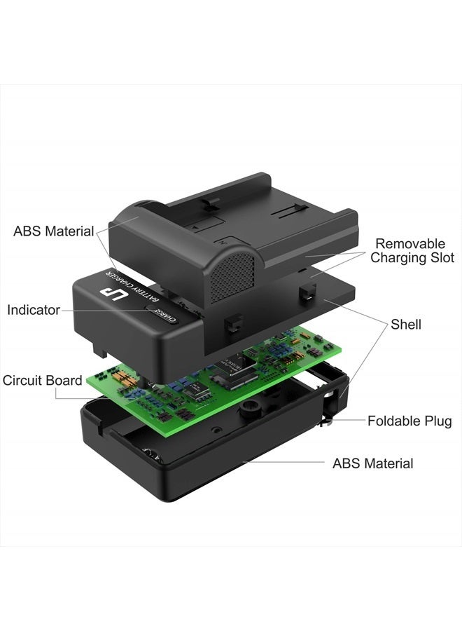 LP E6 LP E6N Battery Charger, LP Charger Compatible with Canon EOS 90D, 80D, 70D, 60D, 60DA, 7D Mark II, 7D, 6D Mark II, 6D, 5D Mark IV, 5D Mark III, 5D Mark II, 5DS, 5DS R, R5, R6 DSLR Cameras & More - Image 2