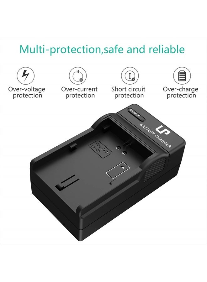 LP E6 LP E6N Battery Charger, LP Charger Compatible with Canon EOS 90D, 80D, 70D, 60D, 60DA, 7D Mark II, 7D, 6D Mark II, 6D, 5D Mark IV, 5D Mark III, 5D Mark II, 5DS, 5DS R, R5, R6 DSLR Cameras & More - Image 4