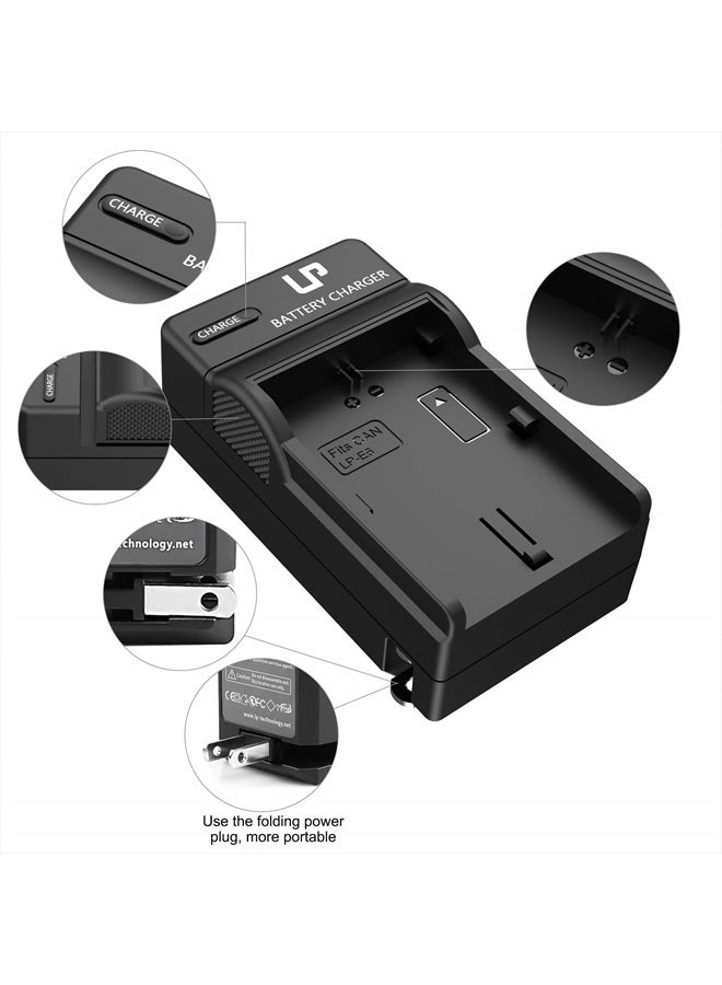 LP E6 LP E6N Battery Charger, LP Charger Compatible with Canon EOS 90D, 80D, 70D, 60D, 60DA, 7D Mark II, 7D, 6D Mark II, 6D, 5D Mark IV, 5D Mark III, 5D Mark II, 5DS, 5DS R, R5, R6 DSLR Cameras & More - Image 5