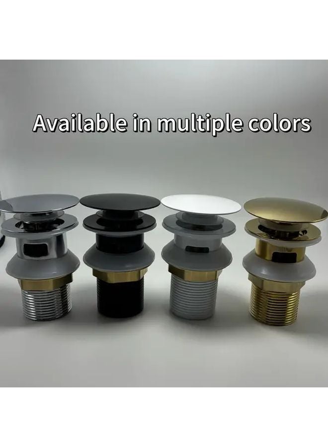 Stainless Steel Manual Pop Up Drain Plug For Kitchen Sink Silvery Odor Control - Image 5