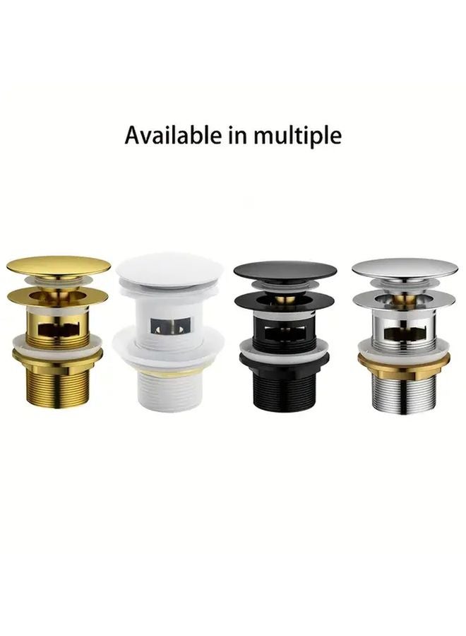 Stainless Steel Manual Pop Up Drain Plug For Kitchen Sink Silvery Odor Control - Image 2