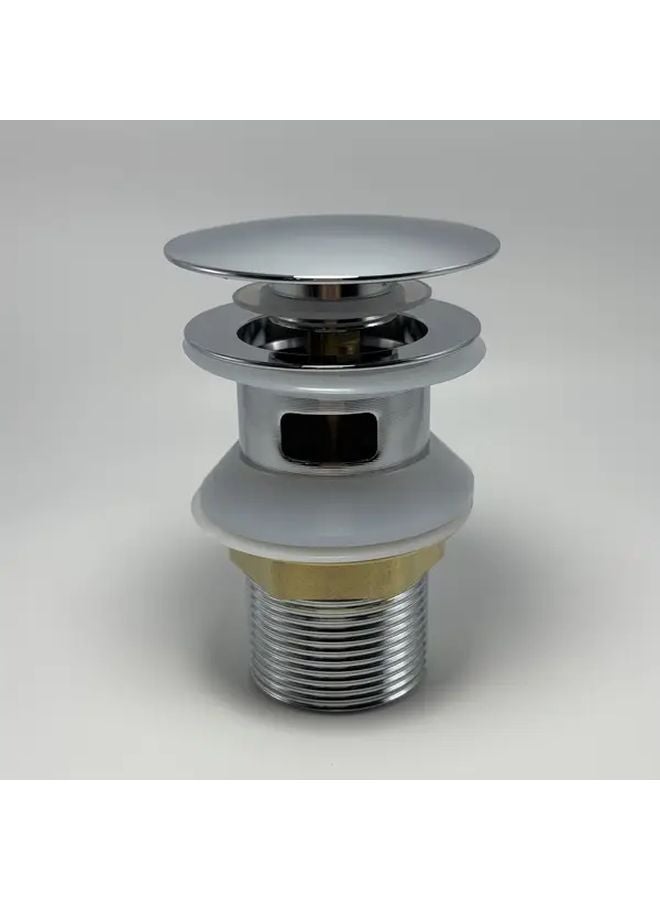 Stainless Steel Manual Pop Up Drain Plug For Kitchen Sink Silvery Odor Control - Image 1