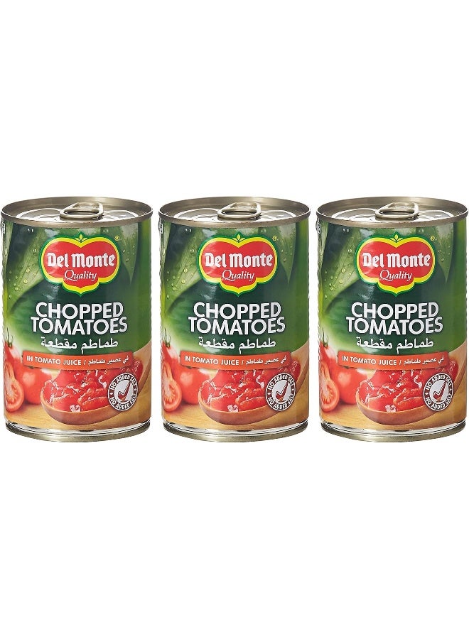 Del Monte Chopped Canned Tomatoes 3 X 400 gm (Pack Of 3) - Image 1