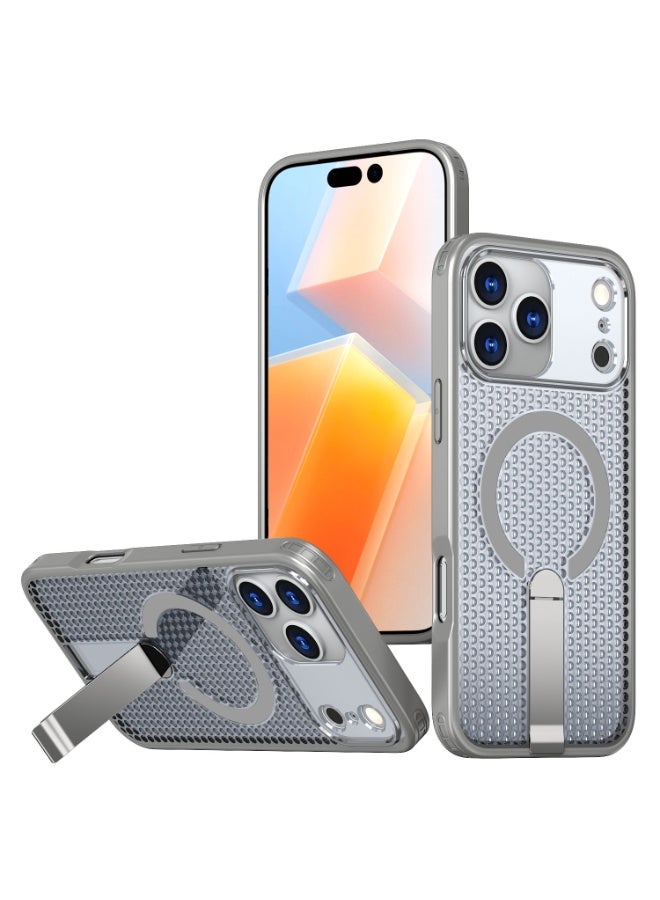 عام Heat Dissipation Case for iPhone 17 Pro Max, Shockproof, Scratch-Resistant, Matte Mobile Phone Case with Stand, Breathable Heat Dissipation with Magnetic Protective Case for iPhone 17 Pro Max - Image 1