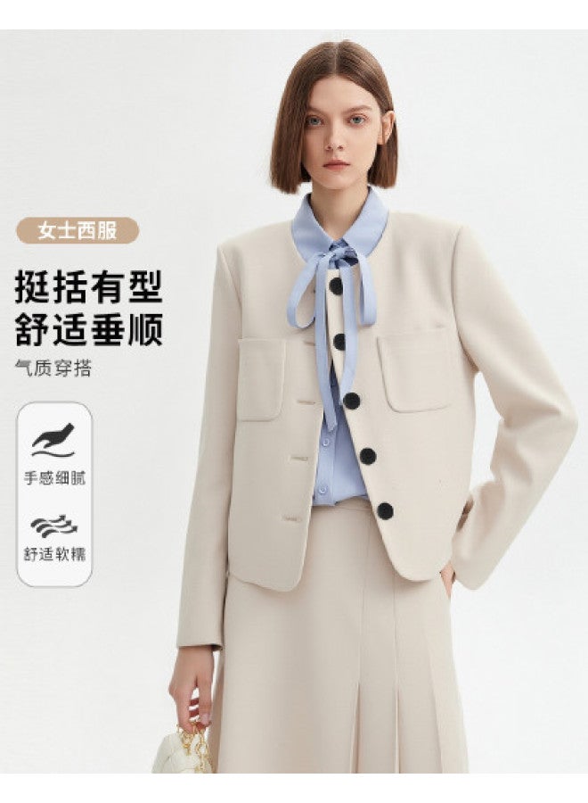 Fapai Simple And Elegant] Women's Blazer Jacket, Fashionable And Versatile, Easy To Care For, Professional Commute, High-end Sense - Image 1