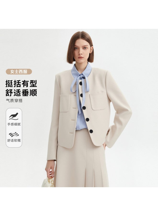 Fapai Simple And Elegant] Women's Blazer Jacket, Fashionable And Versatile, Easy To Care For, Professional Commute, High-end Sense - Image 2