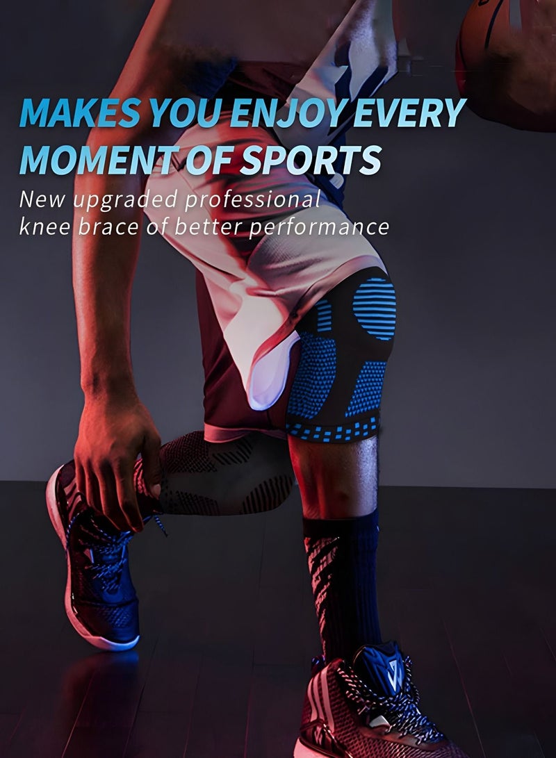 GROIC Knee Braces for Knee Pain, Knee Brace with Patella Gel Pad & Side Stabilizers,Medical Grade Knee Compression Sleeve for Any Sports, Pain Relief,Knee Protector for Running, Meniscus Tear - Image 3