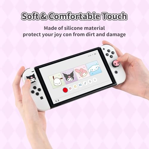 Kuitmor 4PCS Switch Thumb Grips Caps,Soft Silicone Switch Joystick Covers,Kawaii Joy Con Thumb Grip Caps Compatible with Switch/OLED/Lite - Image 4