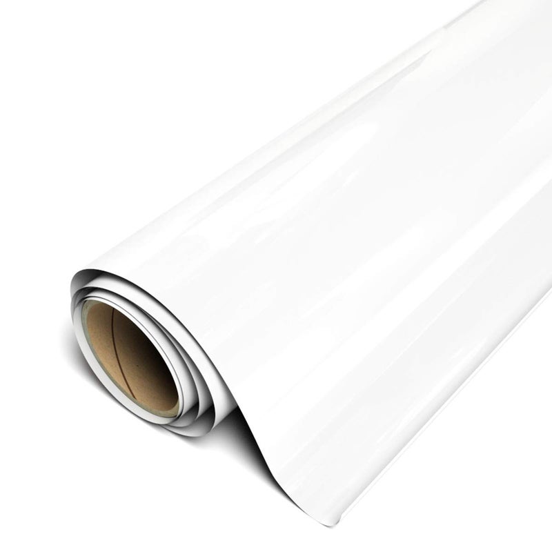Siser EasyWeed Heat Transfer Vinyl 11.8" x 15ft Roll (White) - Compatible with Siser, Cricut, Silhouette and Other Craft/Professional Cutters - CPSIA Certified - Image 1