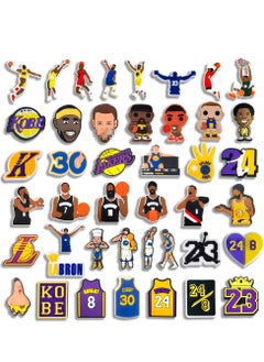 Excefore Croc Charms Sports 50 PCS Basketball Shoe Charms for Croc Accessories for Shoes Charm PVC Clog Pins for Birthday Party Supplies Favors Gifts for Holidays Decoration for Kids Boy Girls  - Image 1