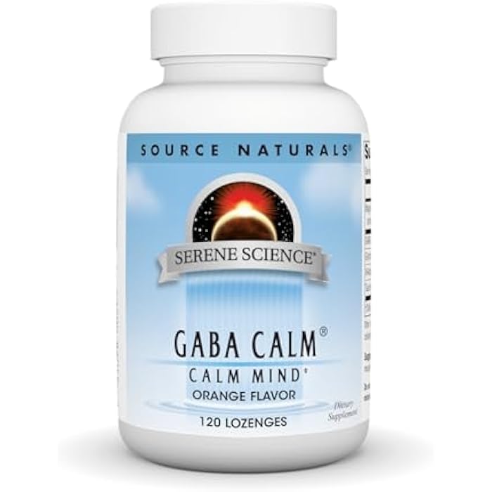 Source Naturals Serene Science, GABA Calm - Supports A Calming Mood, Quick Dissolving Orange Flavor* - 120 Lozenges - Image 1