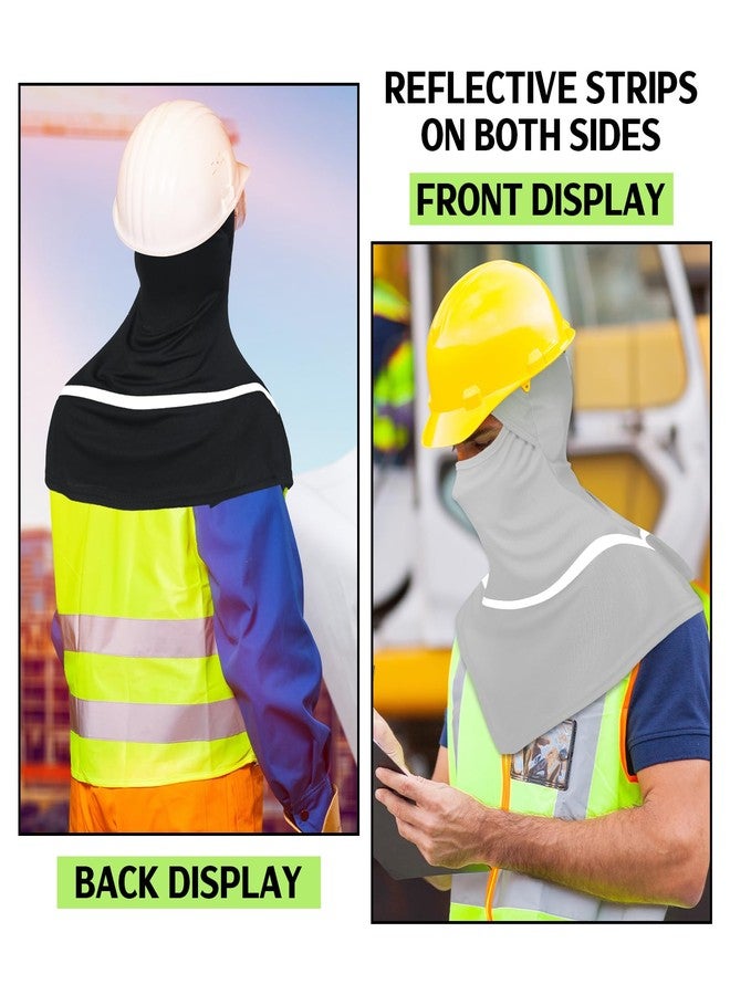 Funnysoft 8 Pcs Summer Balaclava Sun Protection Full Face Mask Balaclava with Reflective Strip Breathable Windproof Long Neck Covers Cooling for Outdoor Motorcycle Fishing Cycling Hiking Sports - Image 4
